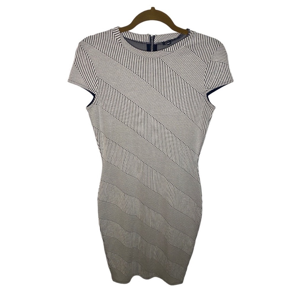 River Island Bodycon Striped Short Sleeve Midi Dress